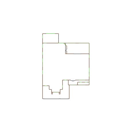 Detailed exterior sketch based on aerial imagery of a residential structure (31-40 SQ), suitable for use in damage assessment and restoration workflows in Xactimate.