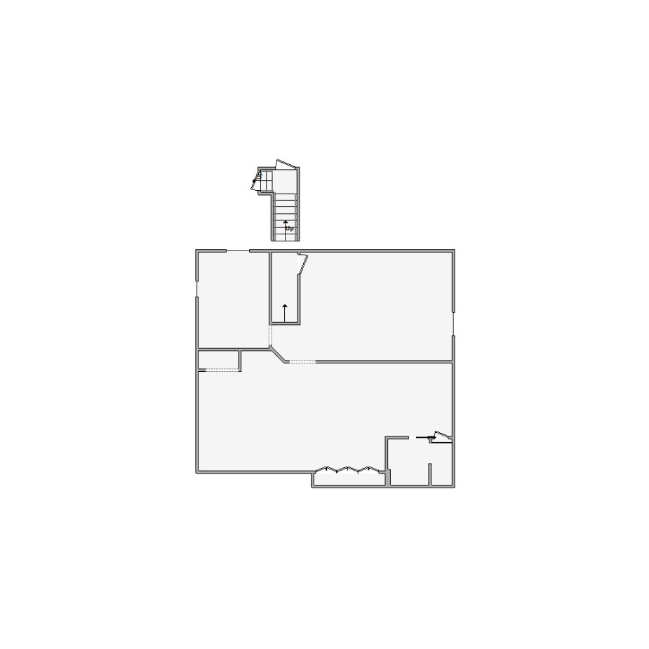 Simple interior sketch for Xactimate (1501-2000 SF). Perfect for partial renovations, such as updating floors, walls, or ceilings, without full detailing.