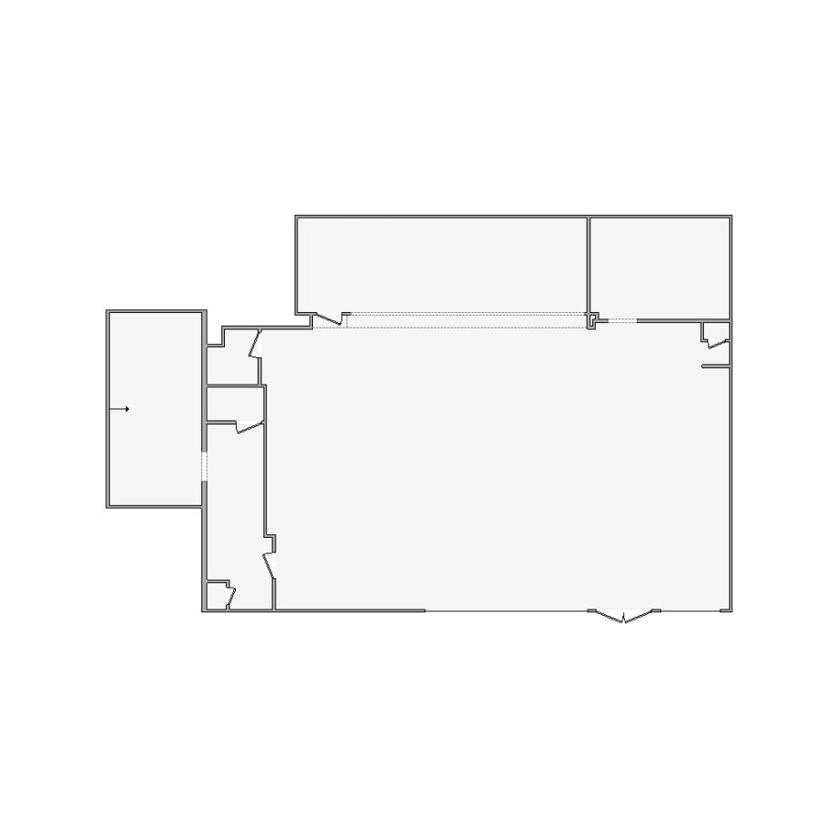 Detailed commercial interior sketch for Xactimate (2501-3000 SF). Accurate layouts for damage assessment, insurance claims, and restoration projects.