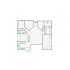 Detailed interior sketch for Xactimate (1501-2000 SF) for damage assessment and restoration. Includes doors, windows, ceilings, kitchen and bathroom symbols.