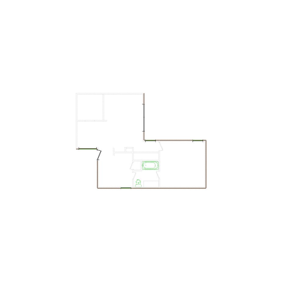 Detailed exterior sketch (501-750 SF) based on interior layout provided by the client or created by us. Suitable for siding, paint, and wall estimates.