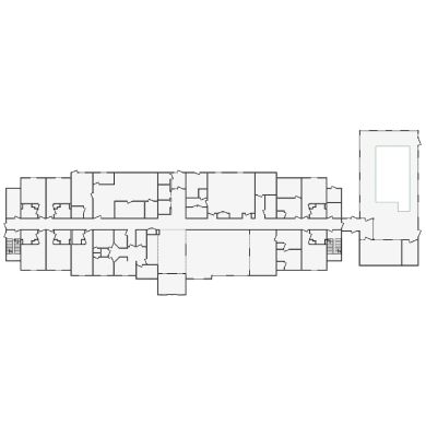 Detailed commercial interior sketch for Xactimate (36001-45000 SF). Accurate layouts for damage assessment, insurance claims, and restoration projects.