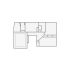 Simple interior sketch for Xactimate (4501-5000 SF). Perfect for partial renovations, such as updating floors, walls, or ceilings, without full detailing.