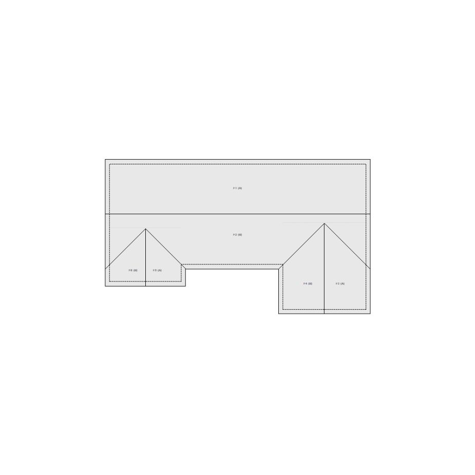 Roof sketch of a residential structure with a roof area (21-30 SQ), ideal for damage assessment and restoration purposes in Xactimate.