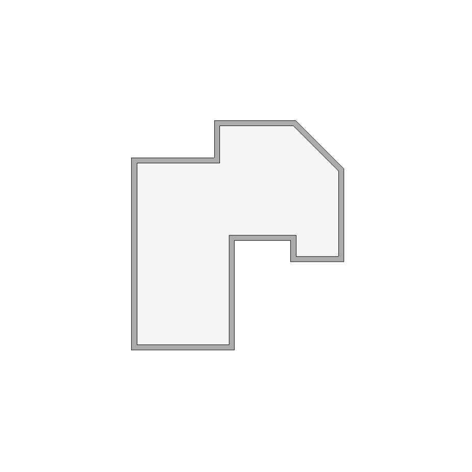 Simple interior sketch for Xactimate (101-250 SF). Perfect for partial renovations, such as updating floors, walls, or ceilings, without full detailing.