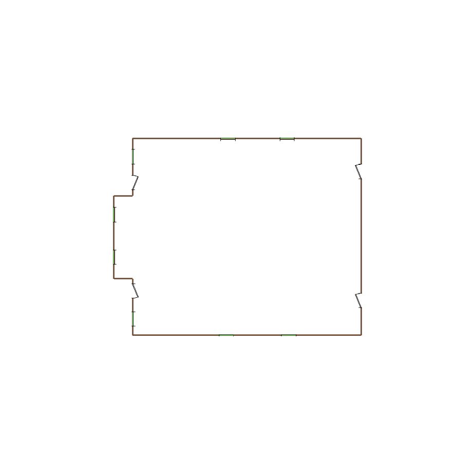 Detailed exterior sketch based on aerial imagery of a residential structure (21-30 SQ), suitable for use in damage assessment and restoration workflows in Xactimate.