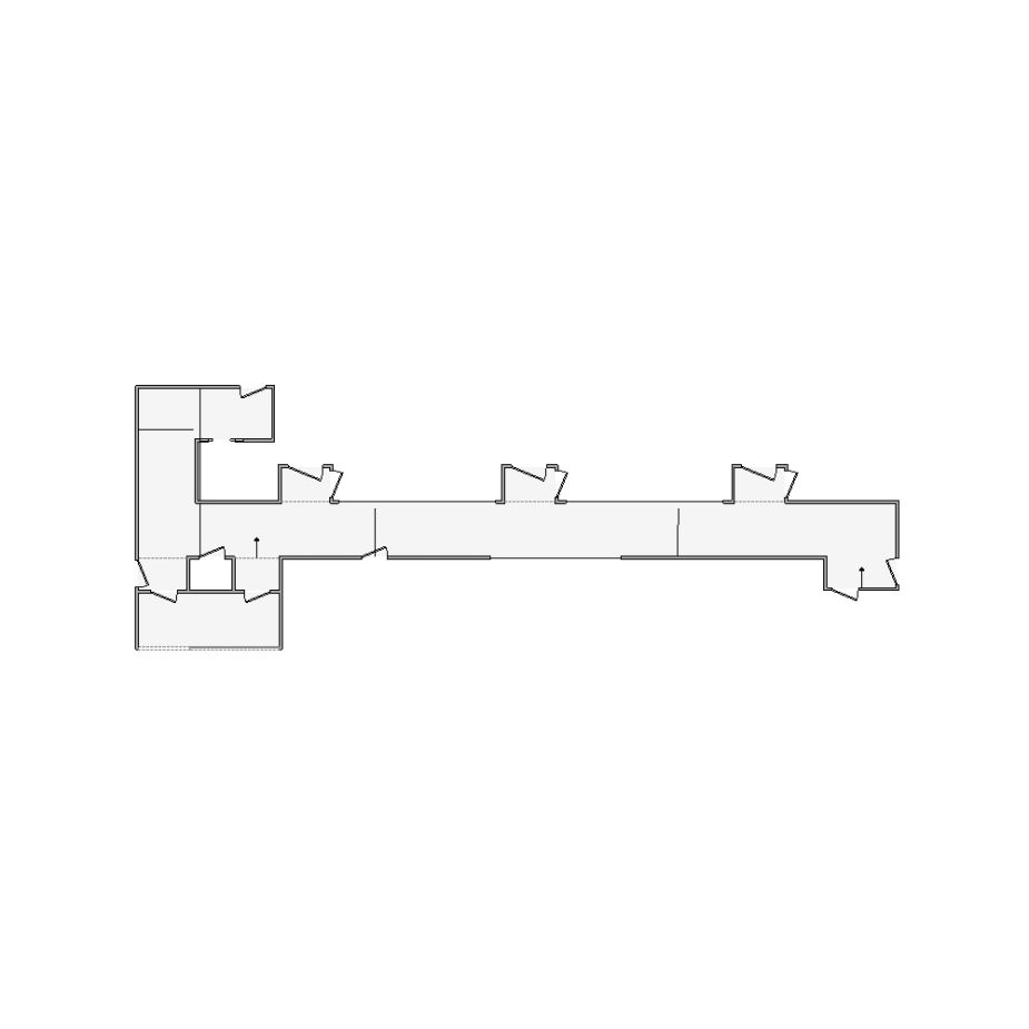 Detailed commercial interior sketch for Xactimate (7001-7500 SF). Accurate layouts for damage assessment, insurance claims, and restoration projects.