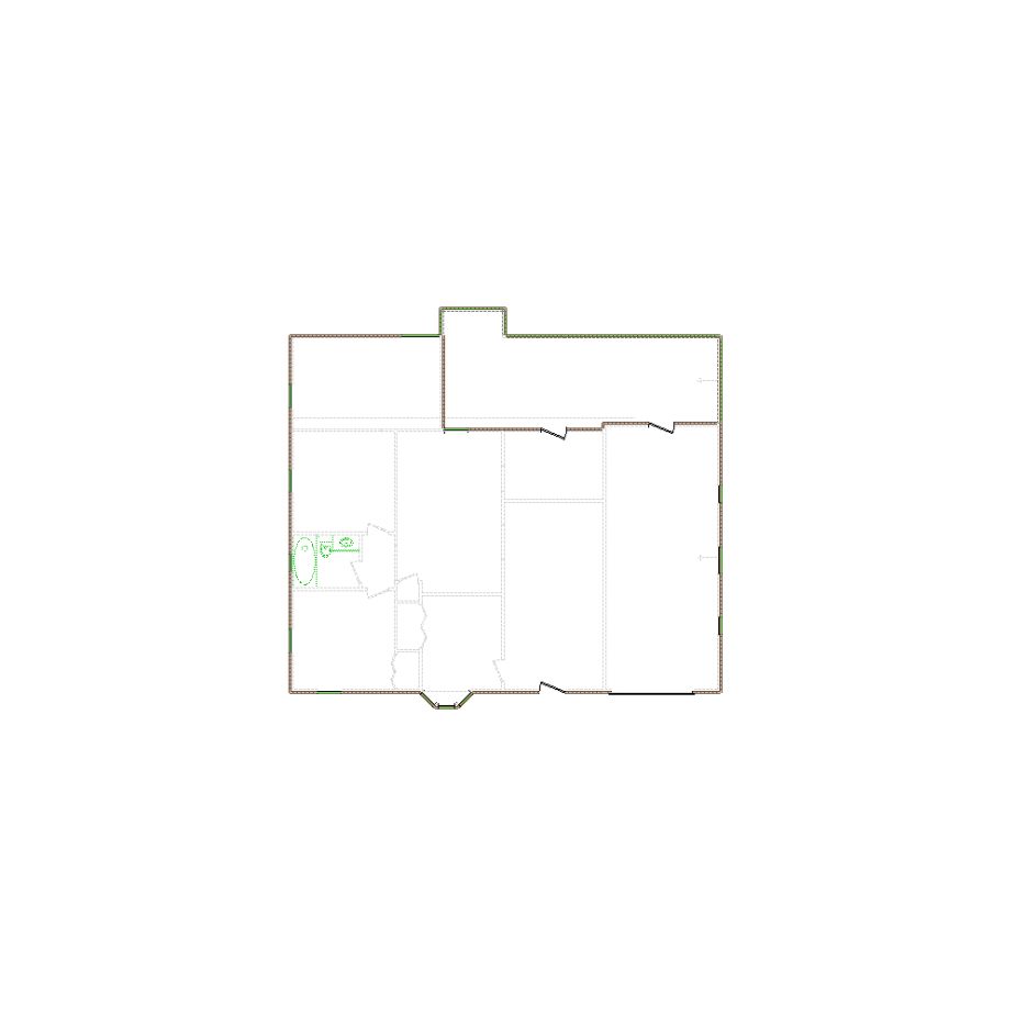 Detailed exterior sketch (1501-2000 SF) based on interior layout provided by the client or created by us. Suitable for siding, paint, and wall estimates.