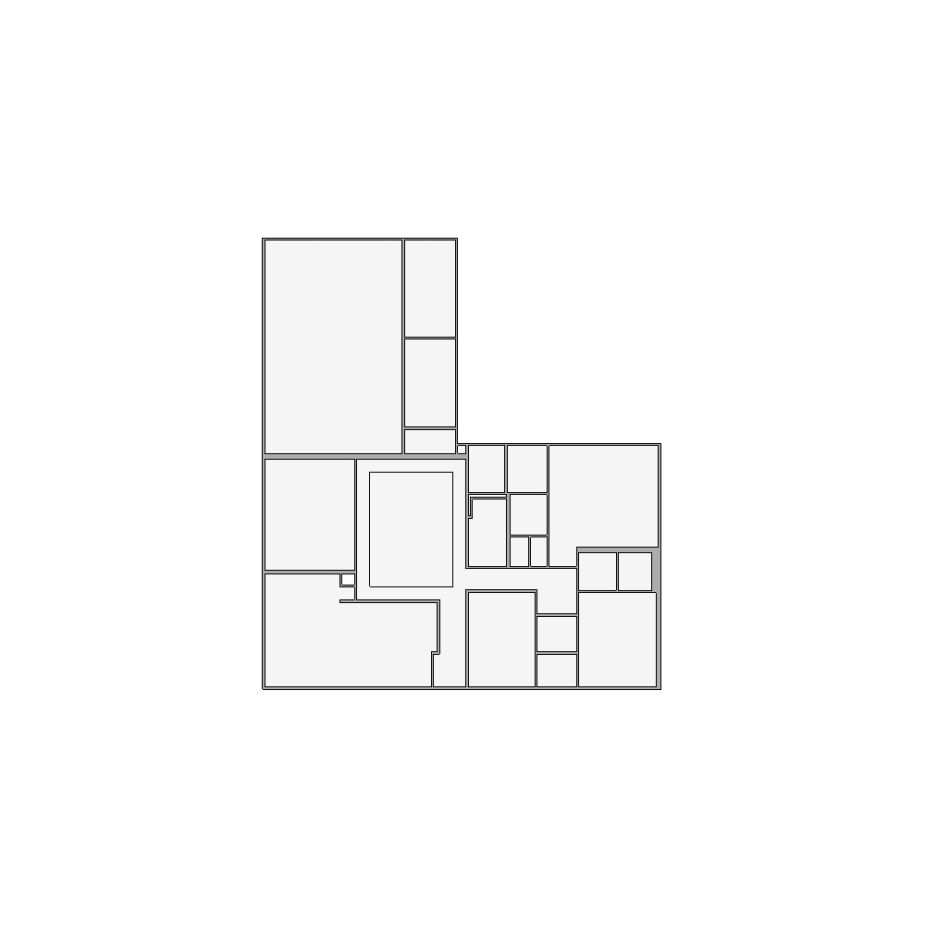 Simple interior sketch for Xactimate (2501-3000 SF). Perfect for partial renovations, such as updating floors, walls, or ceilings, without full detailing.