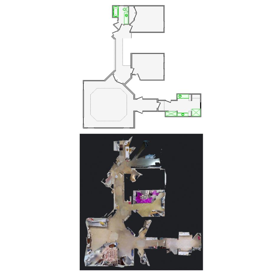 Expertly crafted interior sketches from distorted Matterport scans (2001-4000 SF) for Xactimate. Ensuring precise layouts for claims and repairs.