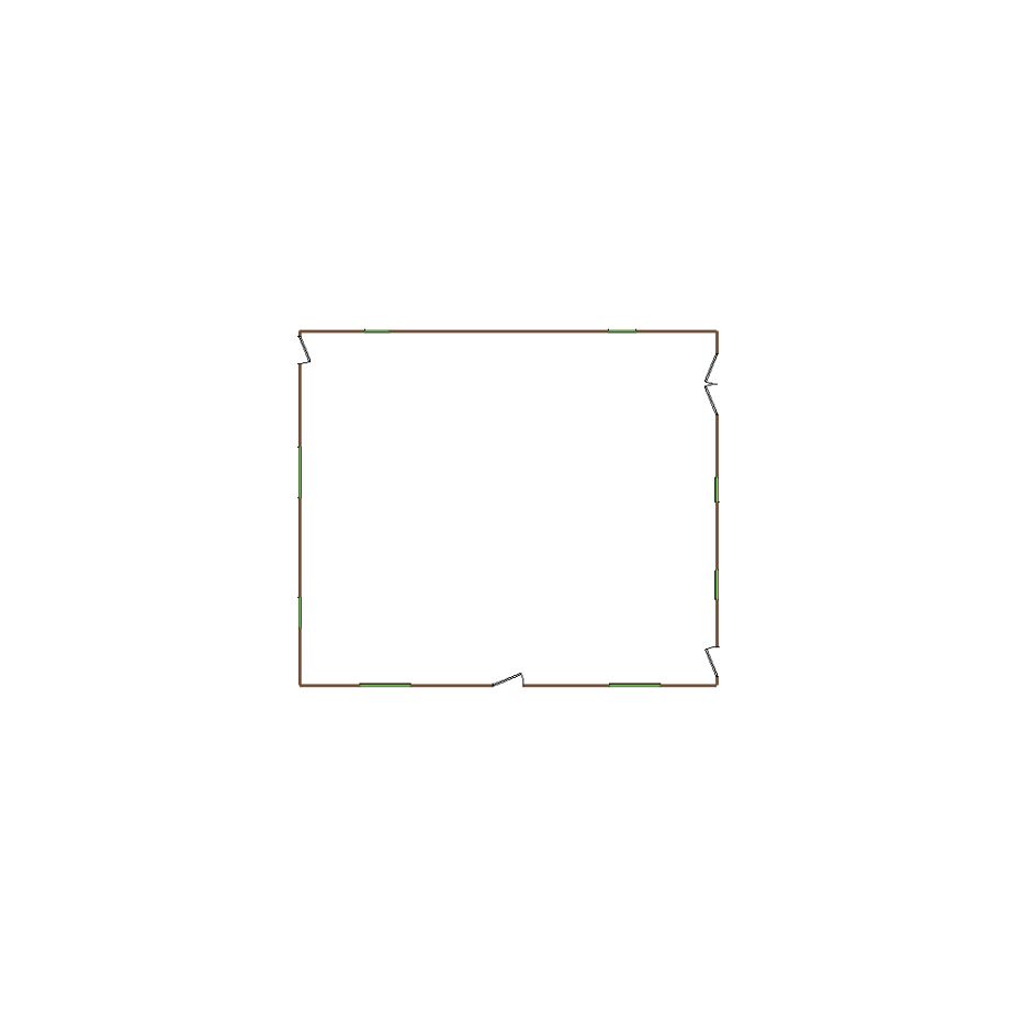 Detailed exterior sketch based on aerial imagery of a residential structure (31-40 SQ), suitable for use in damage assessment and restoration workflows in Xactimate.