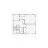 Detailed interior sketch for Xactimate (501-1000 SF) for damage assessment and restoration. Includes doors, windows, ceilings, kitchen and bathroom symbols.