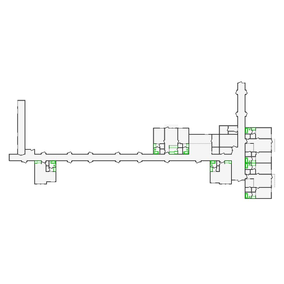 Detailed commercial interior sketch for Xactimate (64001-78000 SF). Accurate layouts for damage assessment, insurance claims, and restoration projects.