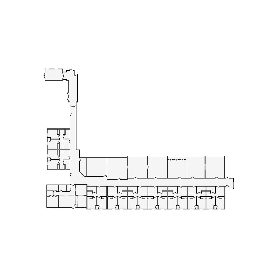 Detailed commercial interior sketch for Xactimate (10001-10500 SF). Accurate layouts for damage assessment, insurance claims, and restoration projects.
