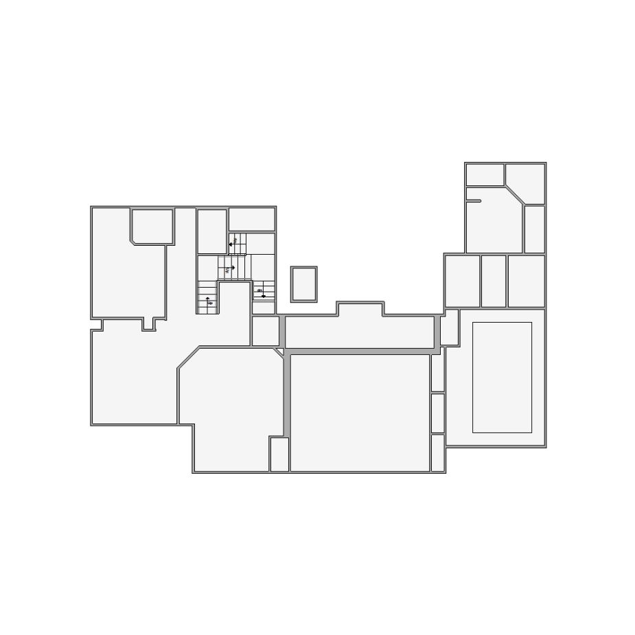 Simple interior sketch for Xactimate (2501-3000 SF). Perfect for partial renovations, such as updating floors, walls, or ceilings, without full detailing.
