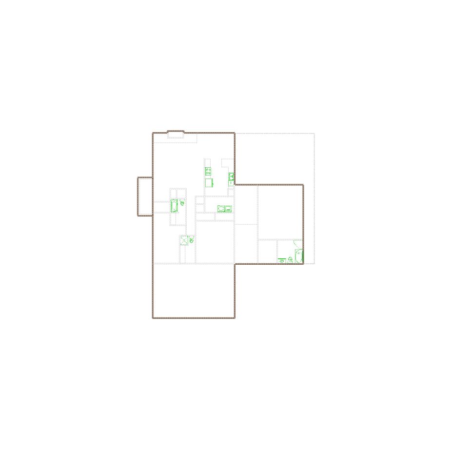 Simple exterior sketch based on interior layout (2501-3000 SF), either provided by the client or created by us, suitable for estimating in Xactimate.