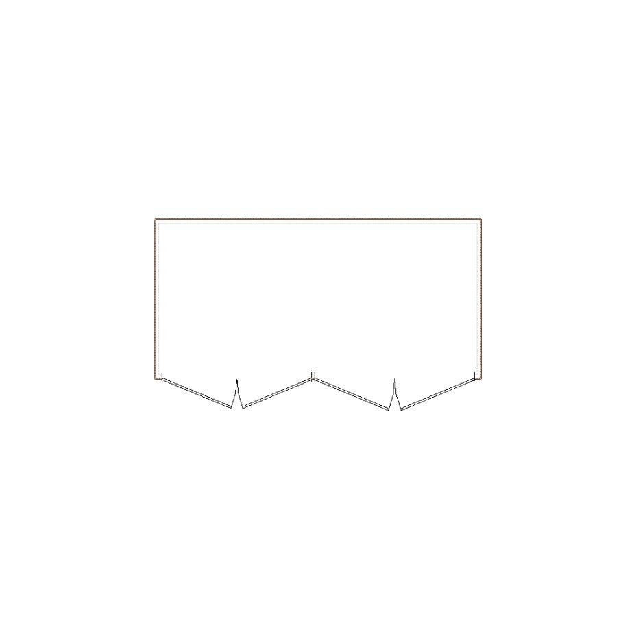Simple exterior sketch based on interior layout (251-500 SF), either provided by the client or created by us, suitable for estimating in Xactimate.