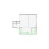 Detailed interior sketch for Xactimate (501-1000 SF) for damage assessment and restoration. Includes doors, windows, ceilings, kitchen and bathroom symbols.