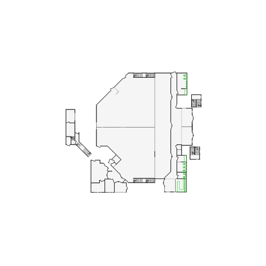 Detailed commercial interior sketch for Xactimate (10501-11000 SF). Accurate layouts for damage assessment, insurance claims, and restoration projects.