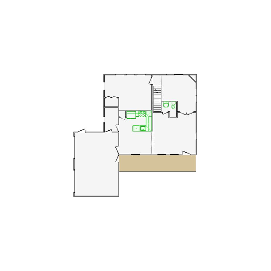 Detailed interior sketch for Xactimate (2501-3000 SF) for damage assessment and restoration. Includes doors, windows, ceilings, kitchen and bathroom symbols.