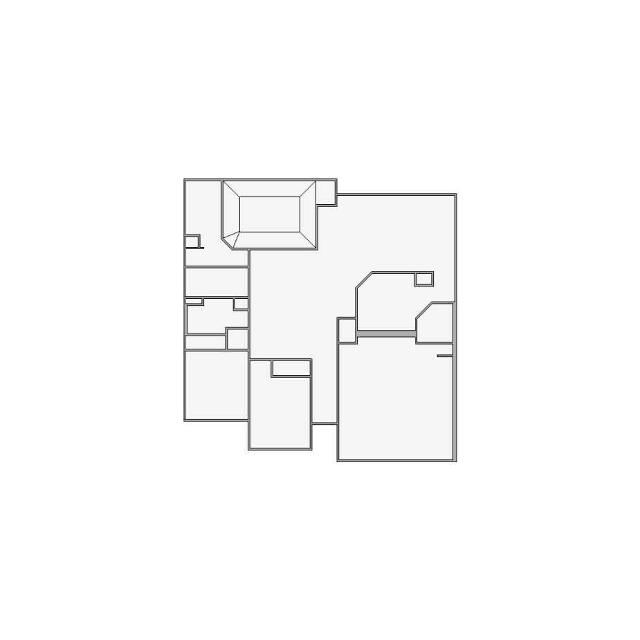 Simple interior sketch for Xactimate (2501-3000 SF). Perfect for partial renovations, such as updating floors, walls, or ceilings, without full detailing.