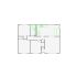 Detailed interior sketch for Xactimate (501-1000 SF) for damage assessment and restoration. Includes doors, windows, ceilings, kitchen and bathroom symbols.