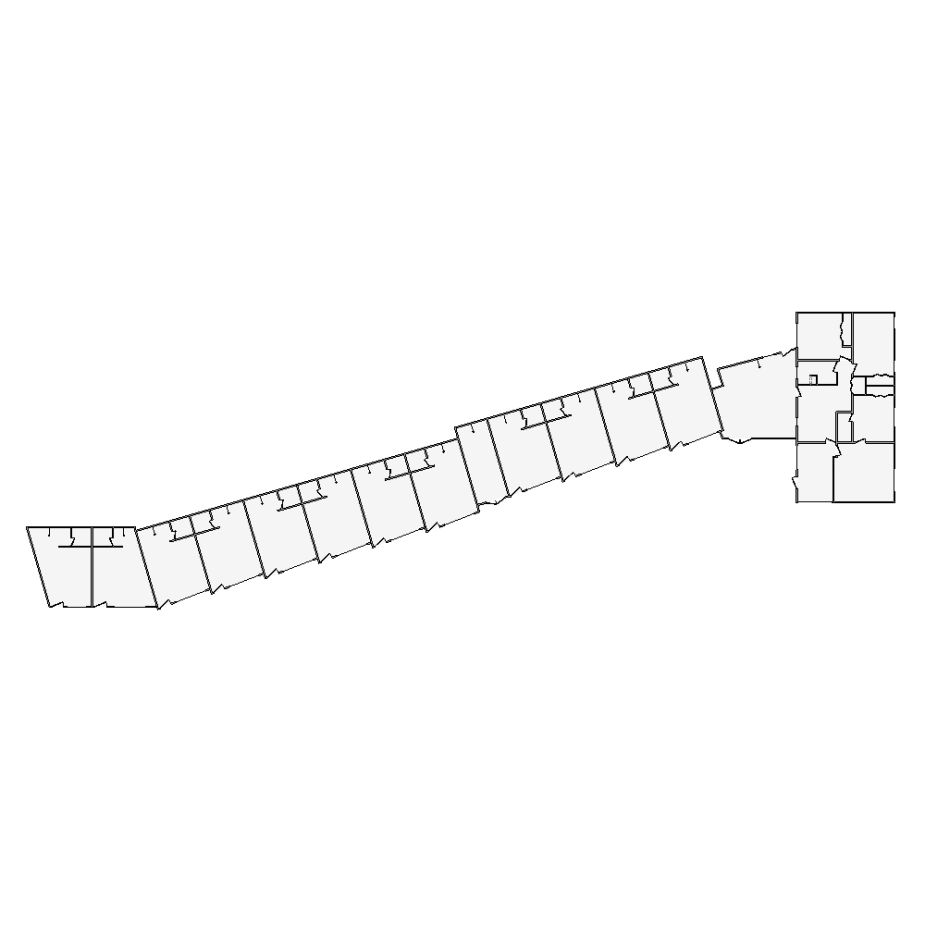 Detailed commercial interior sketch for Xactimate (4501-5000 SF). Accurate layouts for damage assessment, insurance claims, and restoration projects.
