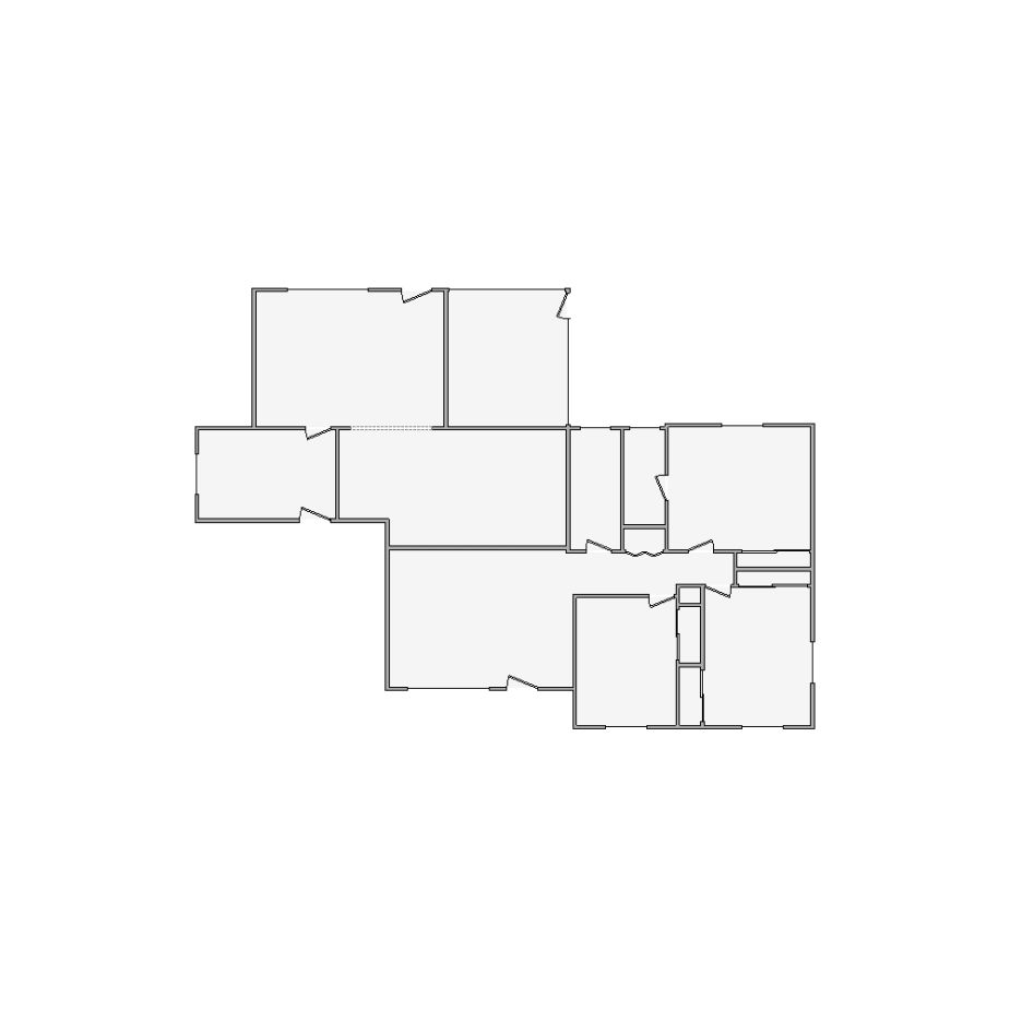 Simple interior sketch for Xactimate (1501-2000 SF). Perfect for partial renovations, such as updating floors, walls, or ceilings, without full detailing.