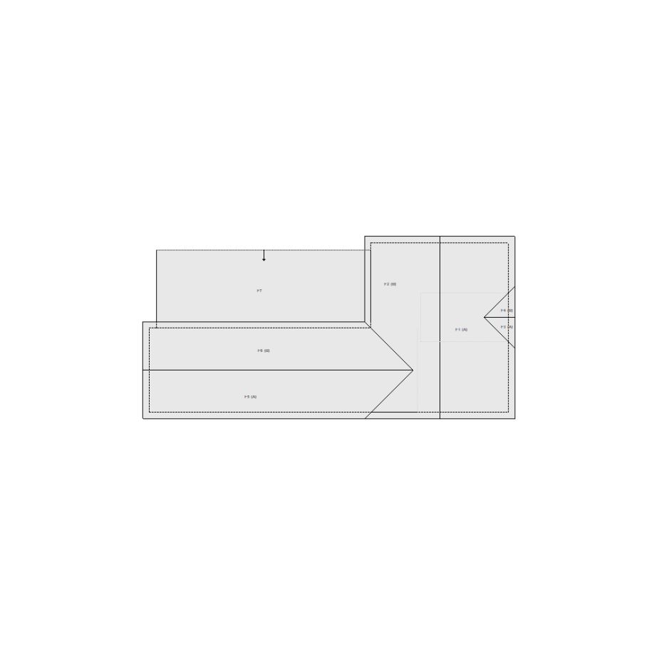 Roof sketch of a residential structure with a roof area (31-40 SQ), ideal for damage assessment and restoration purposes in Xactimate.