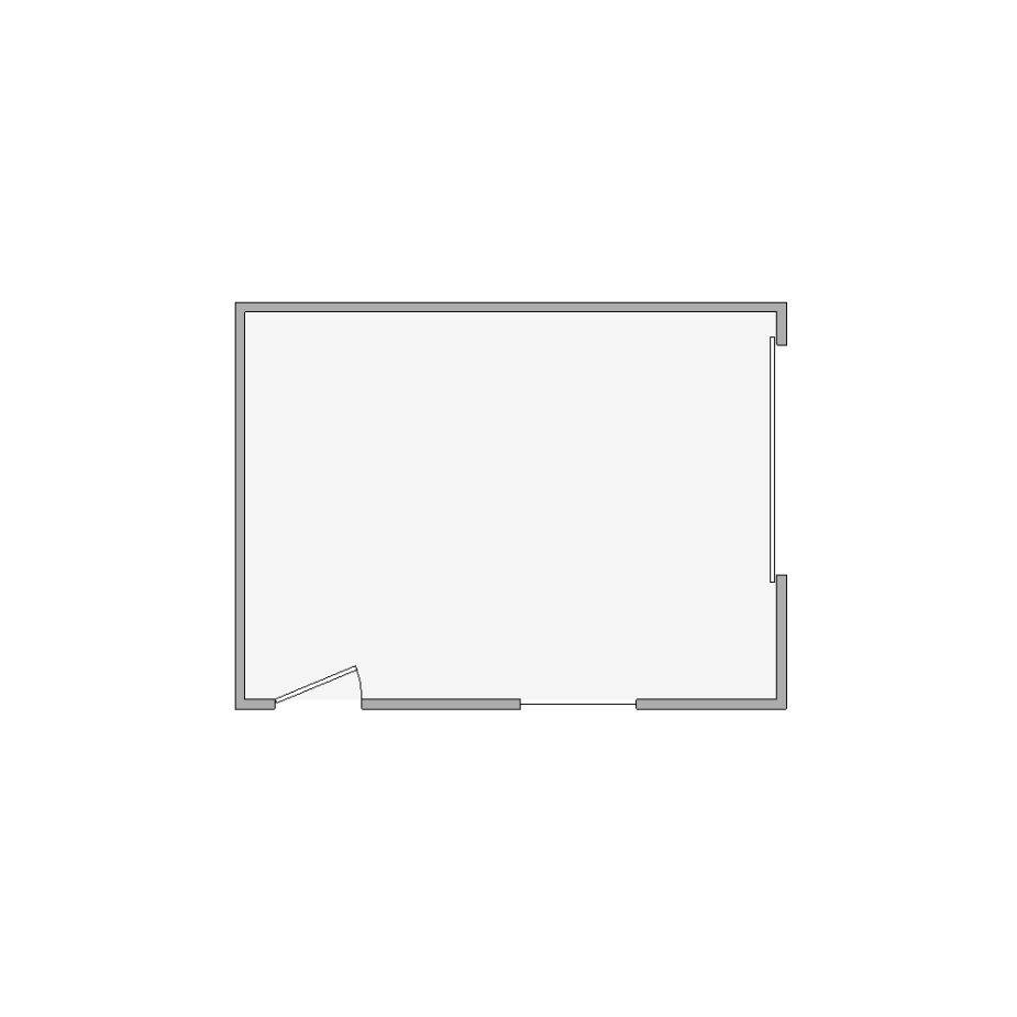 Simple interior sketch for Xactimate (101-250 SF). Perfect for partial renovations, such as updating floors, walls, or ceilings, without full detailing.