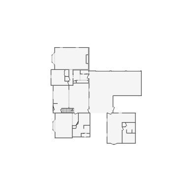 Simple interior sketch for Xactimate (5001-5500 SF). Perfect for partial renovations, such as updating floors, walls, or ceilings, without full detailing.