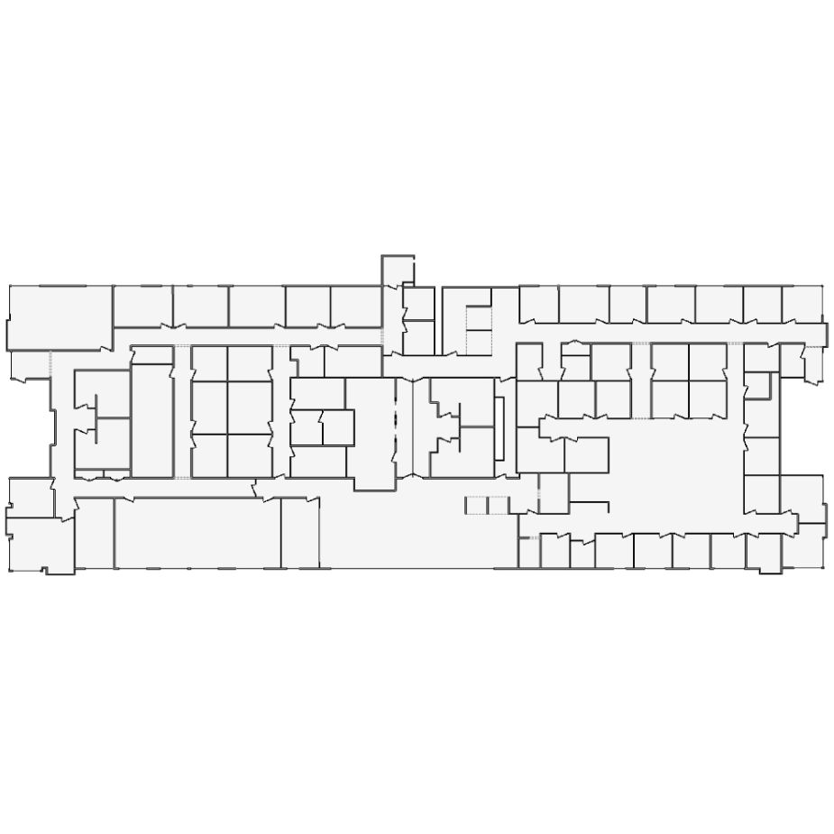 Detailed commercial interior sketch for Xactimate (18001-20000 SF). Accurate layouts for damage assessment, insurance claims, and restoration projects.