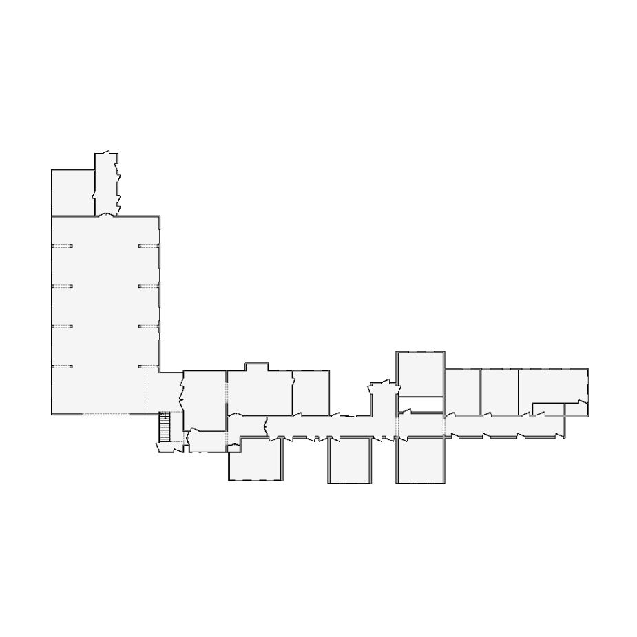 Detailed commercial interior sketch for Xactimate (7001-7500 SF). Accurate layouts for damage assessment, insurance claims, and restoration projects.