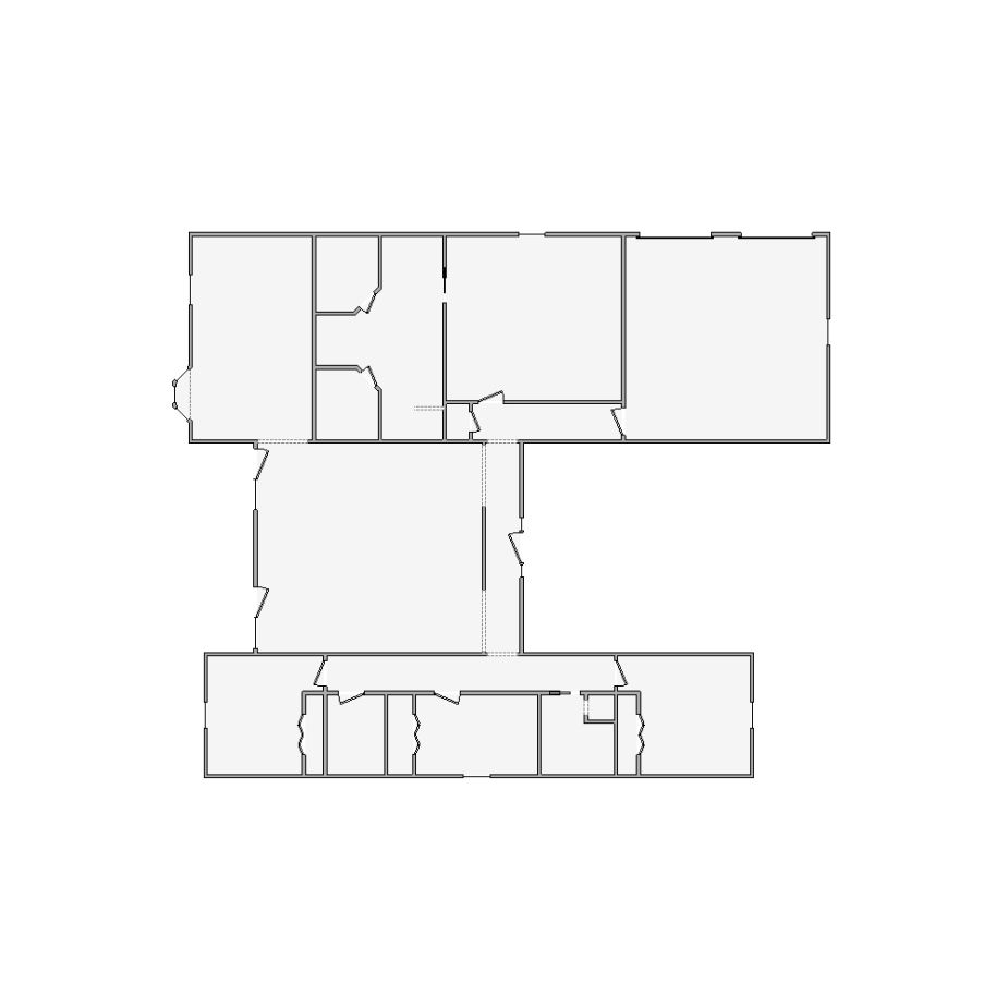 Simple interior sketch for Xactimate (2001-2500 SF). Perfect for partial renovations, such as updating floors, walls, or ceilings, without full detailing.