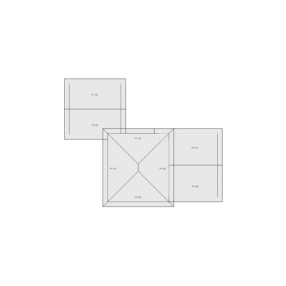 Roof sketch of a residential structure with a roof area (21-30 SQ), ideal for damage assessment and restoration purposes in Xactimate.