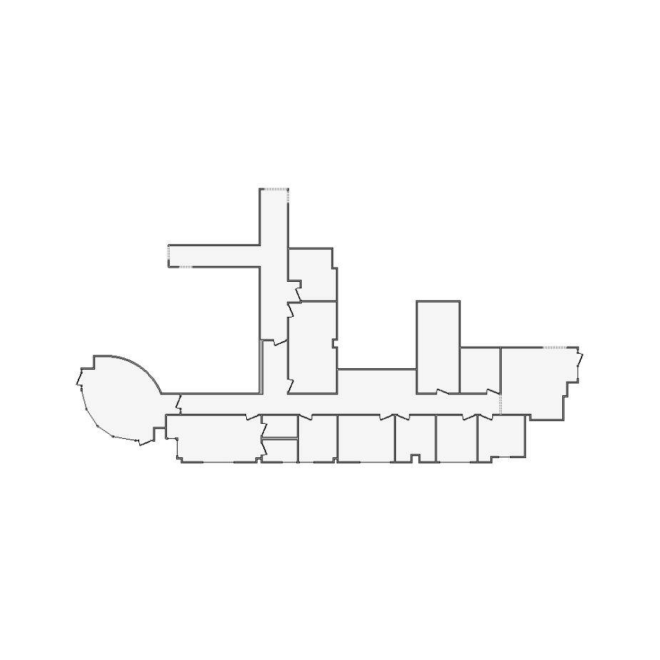 Detailed commercial interior sketch for Xactimate (8501-9000 SF). Accurate layouts for damage assessment, insurance claims, and restoration projects.