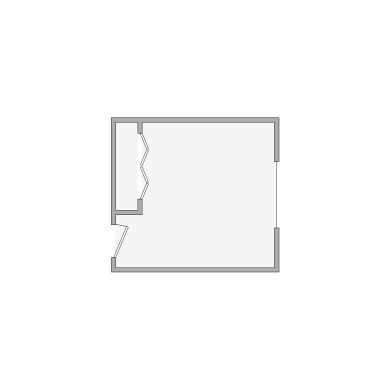 Simple interior sketch for Xactimate (101-250 SF). Perfect for partial renovations, such as updating floors, walls, or ceilings, without full detailing.