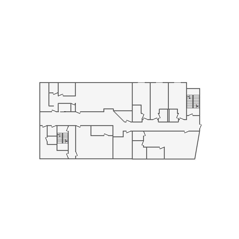 Detailed commercial interior sketch for Xactimate (5001-5500 SF). Accurate layouts for damage assessment, insurance claims, and restoration projects.