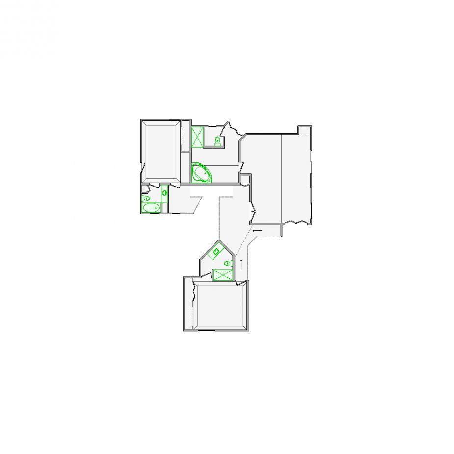 Detailed interior sketch for Xactimate (3501-4000 SF) for damage assessment and restoration. Includes doors, windows, ceilings, kitchen and bathroom symbols.