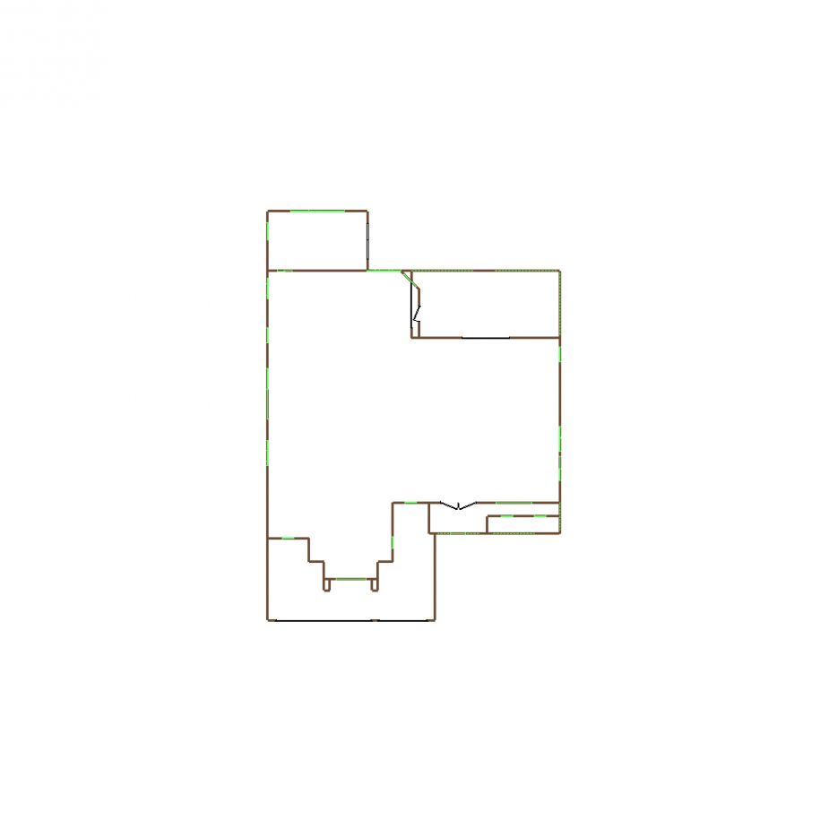 Detailed exterior sketch based on aerial imagery of a residential structure (31-40 SQ), suitable for use in damage assessment and restoration workflows in Xactimate.