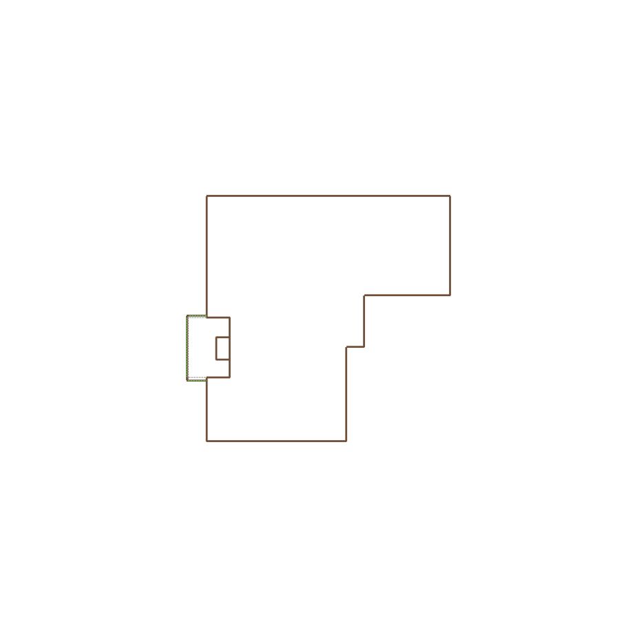 Simple exterior sketch of a residential structure (21-30 SQ), based on aerial imagery, used for estimating and documentation purposes in Xactimate.