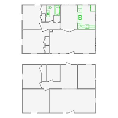 Correction interior sketches (501-1000 SF) for Xactimate. Fixing layout errors, adjusting doors, windows, ceilings, and symbols for accurate assessments.