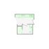 Detailed interior sketch for Xactimate (101-250 SF) for damage assessment and restoration. Includes doors, windows, ceilings, kitchen and bathroom symbols.