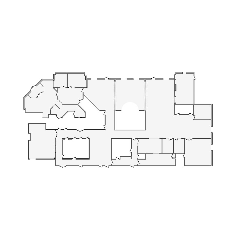 Detailed commercial interior sketch for Xactimate (14001-18000 SF). Accurate layouts for damage assessment, insurance claims, and restoration projects.