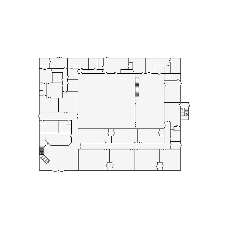 Detailed commercial interior sketch for Xactimate (36001-45000 SF). Accurate layouts for damage assessment, insurance claims, and restoration projects.