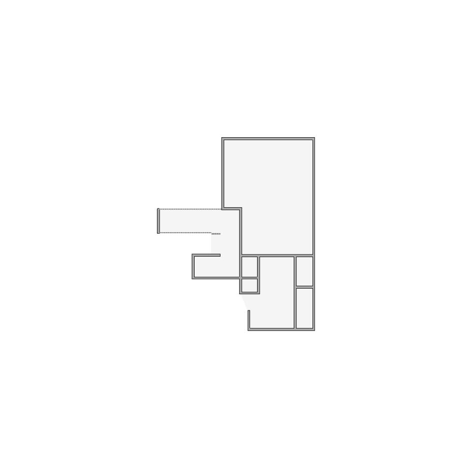 Simple interior sketch for Xactimate (1001-1500 SF). Perfect for partial renovations, such as updating floors, walls, or ceilings, without full detailing.