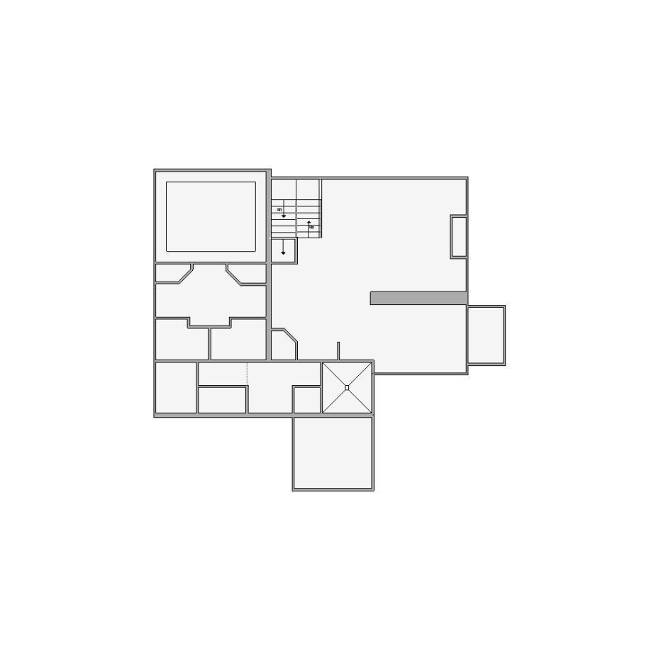 Simple interior sketch for Xactimate (2001-2500 SF). Perfect for partial renovations, such as updating floors, walls, or ceilings, without full detailing.