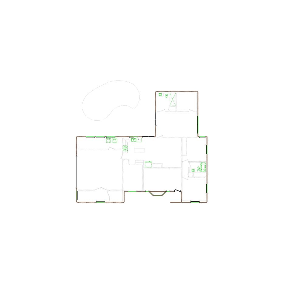 Detailed exterior sketch (2001-2500 SF) based on interior layout provided by the client or created by us. Suitable for siding, paint, and wall estimates.