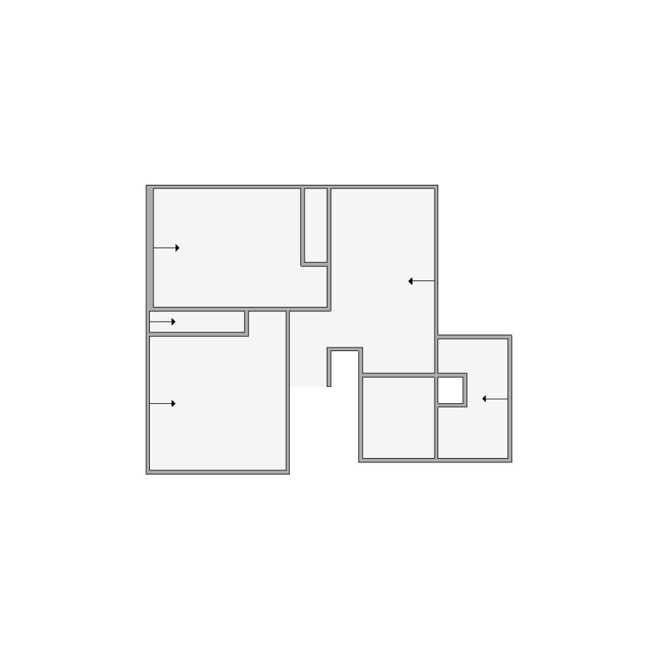 Simple interior sketch for Xactimate (1501-2000 SF). Perfect for partial renovations, such as updating floors, walls, or ceilings, without full detailing.