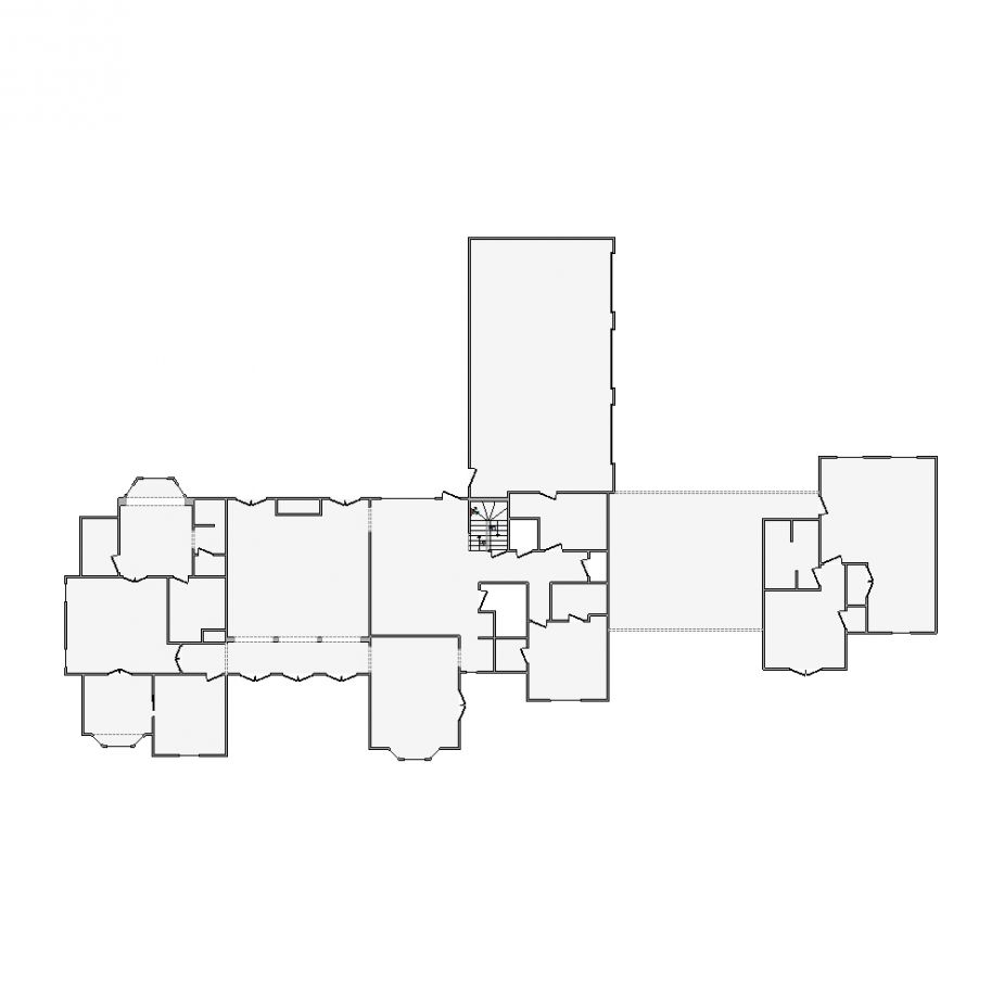 Simple interior sketch for Xactimate (5501-6000 SF). Perfect for partial renovations, such as updating floors, walls, or ceilings, without full detailing.